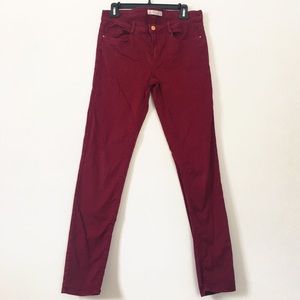 Zara Dark Red Skinny Jeans